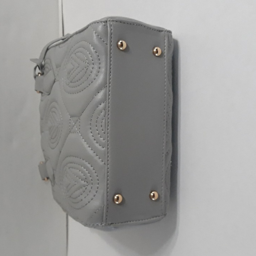 Valentino Orlandi Vegan Leather Light Gray Satchel Bag *NWT* - Picture 5 of 7